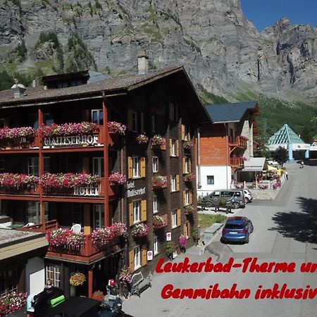 Hotel Walliserhof-Leukerbad-Therme Exterior foto
