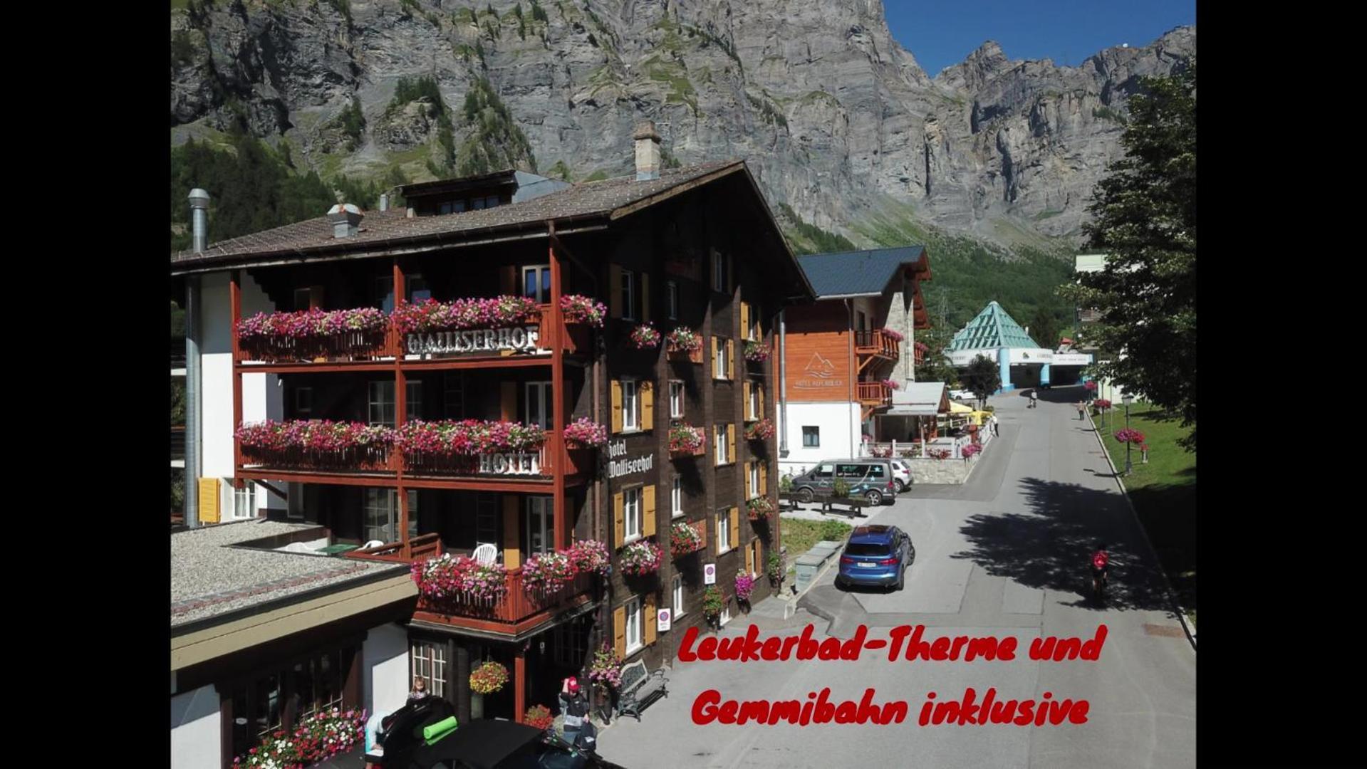 Hotel Walliserhof-Leukerbad-Therme Exterior foto